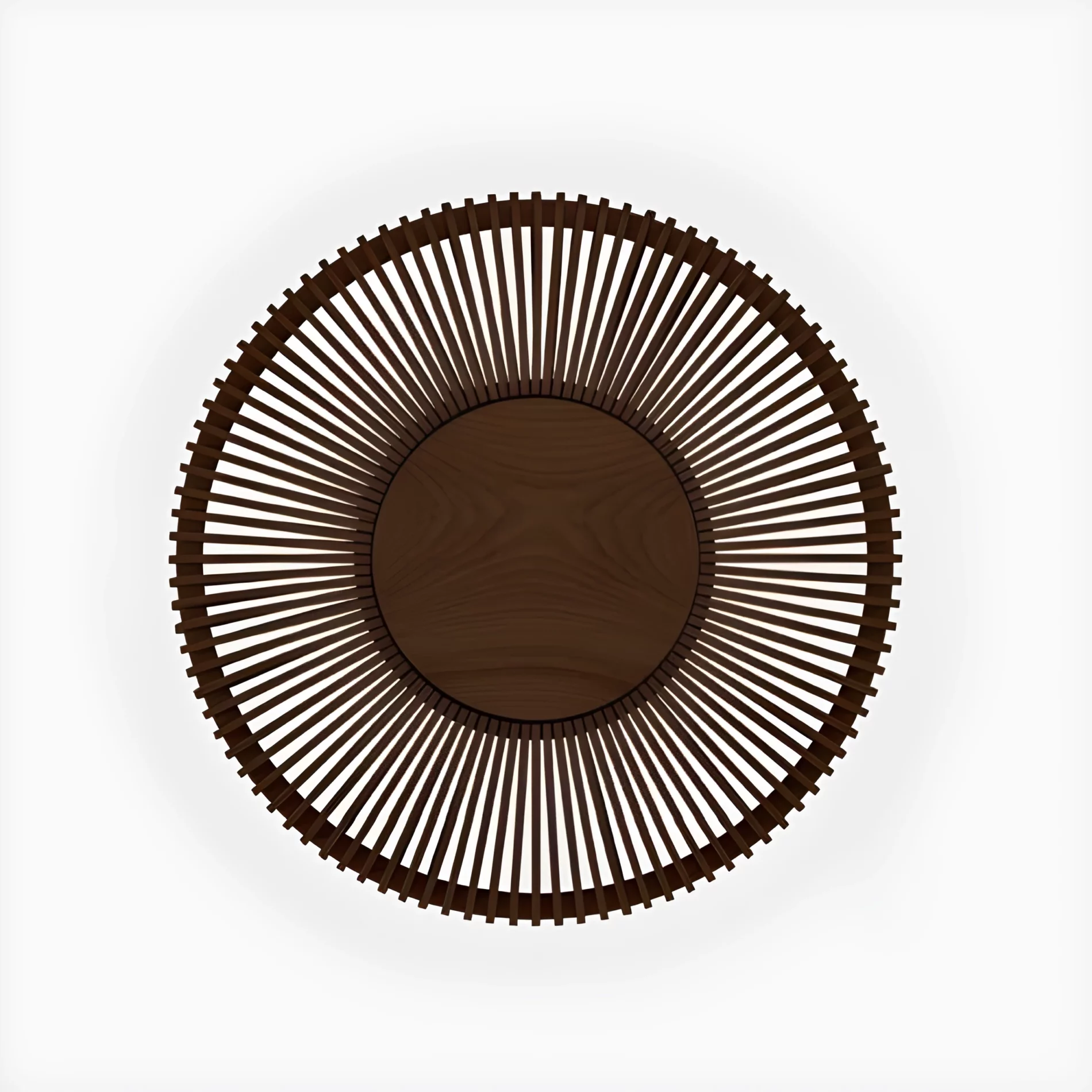 Kinkiet ścienny Clava Up Wood M z ciemnego dębu o delikatnych listewkach