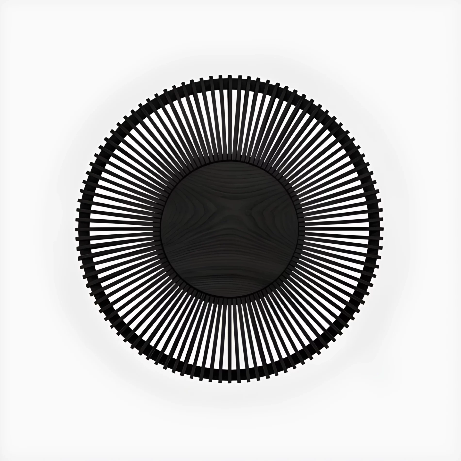 Czarny dębowy kinkiet Clava Up Wood M z kloszem z lameli