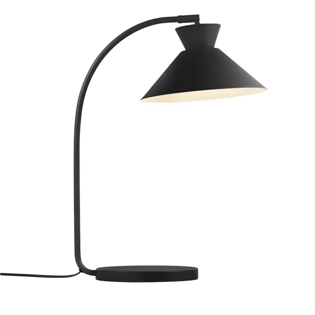 Czarna lampa biurkowa Dial - Nordlux - na biurko do gabinetu