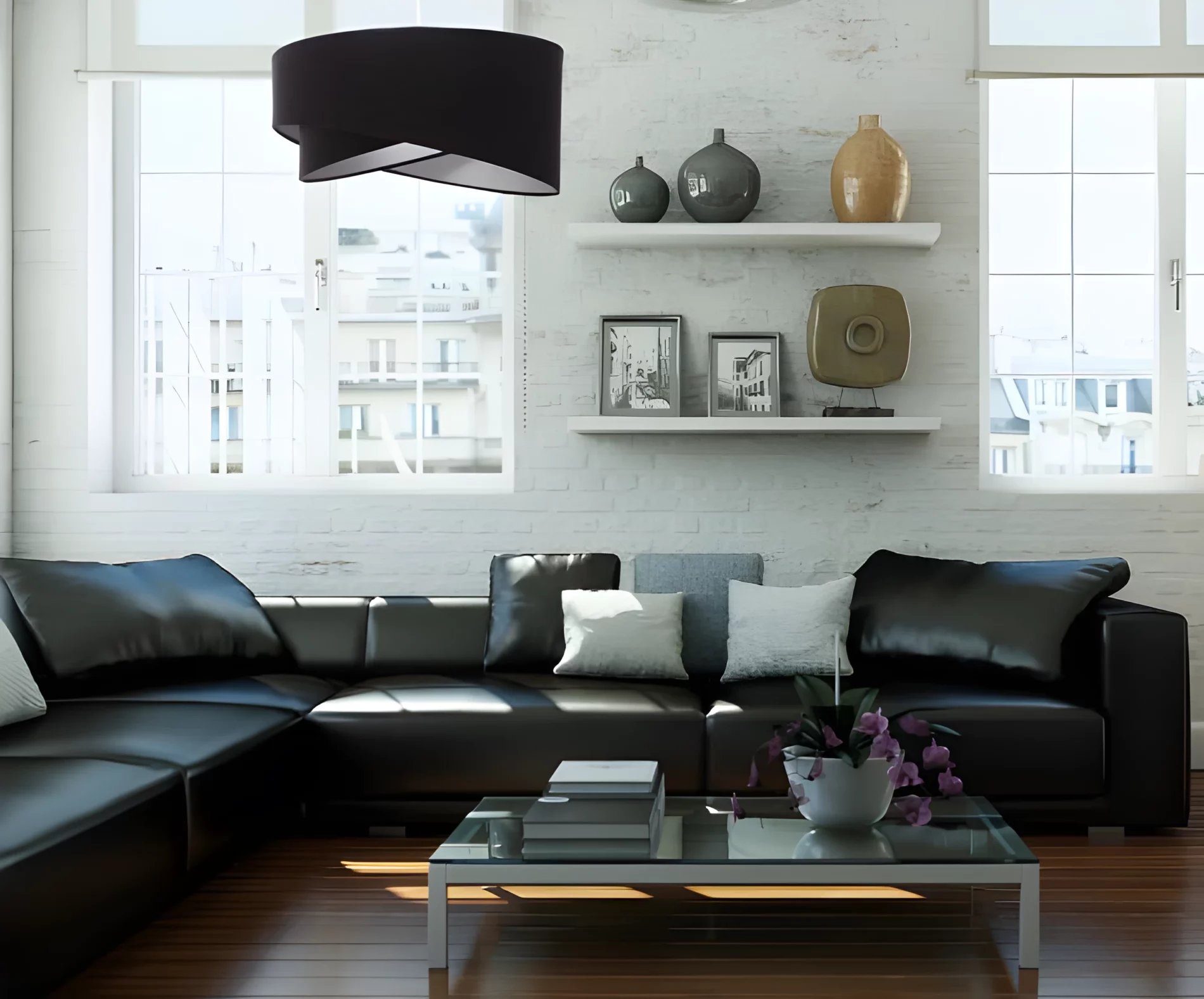 Czarna lampa Galaxy do stylowego salonu