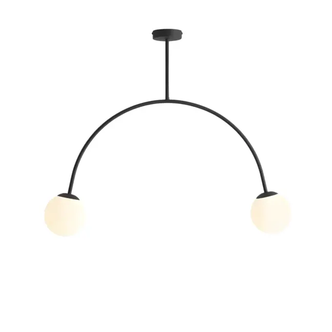 Czarna lampa sufitowa do salonu Lea - Artera & Ardant