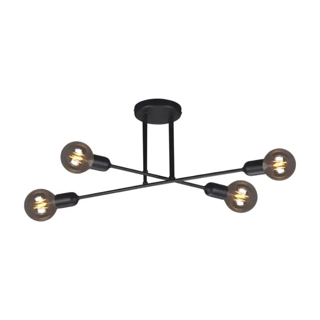 Czarna lampa sufitowa Sitya - nowoczesna
