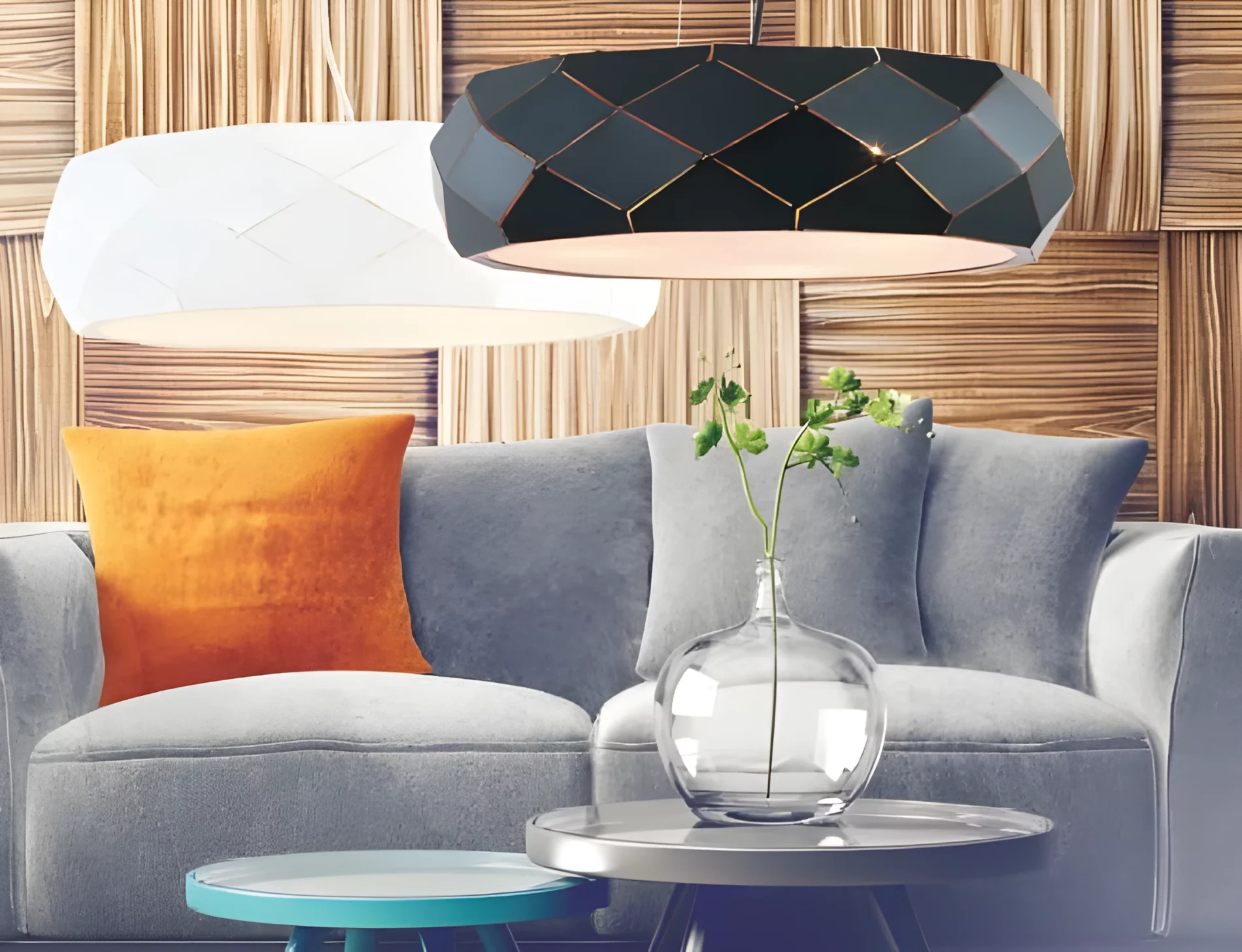 Czarna lampa wisząca Reus - ciekawa lampa nad stolik w salonie