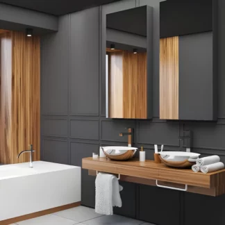 Czarna tuba - lampa sufitowa Faro - IP65 do łazienki