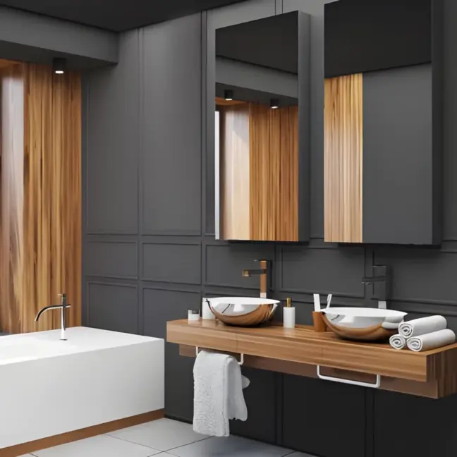 Czarna tuba - lampa sufitowa Faro - IP65 do łazienki