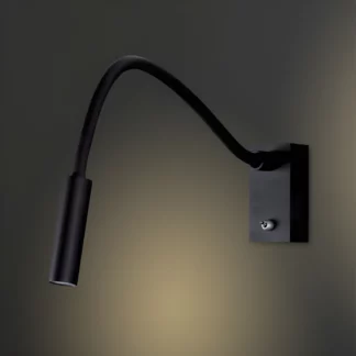 Czarny kinkiet Rider - regulowany