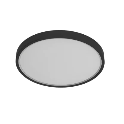 Czarny plafon Noxy - LED, IP44, do łazienki, do przedpokoju