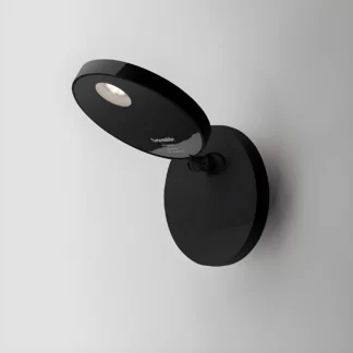 Czarny kinkiet Demetra Faretto Parete z wbudowanym LED, ściemniaczem i włącznikiem