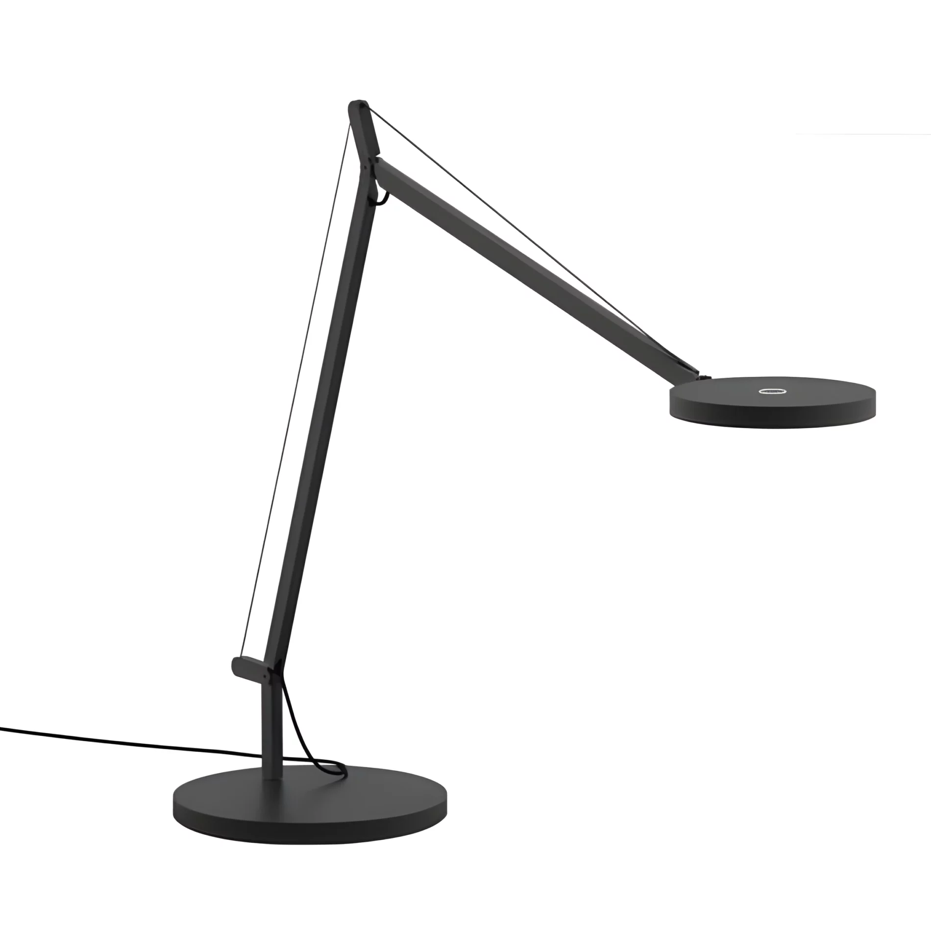 Szara biurkowa lampa LED Demetra Tavolo z wbudowanym ściemniaczem i czujnikiem ruchu