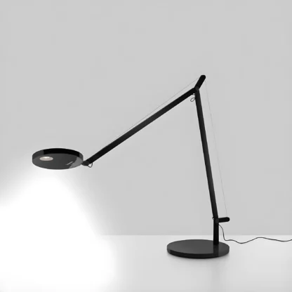 Czarna biurkowa lampa Demetra Tavolo z czujnikiem ruchu i funkcją ściemniania