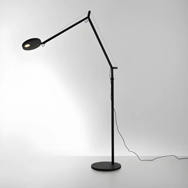 Regulowana lampa podłogowa LED Demetra w kolorze czarnym