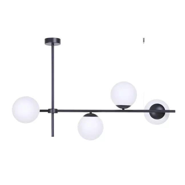 Duża lampa sufitowa Vuelta - Kaja - nad barek w industrialnej kuchni
