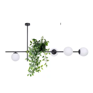 Duża lampa sufitowa Vuelta - Kaja - z dekoracyjnym kwietnikiem, nad barek, nad wyspę w kuchni