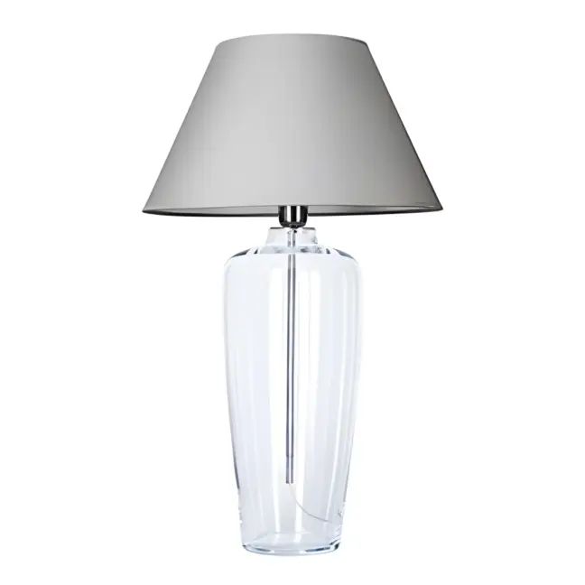 Lampa stołowa Bilbao - kolor transparentny, Szary - L019031203