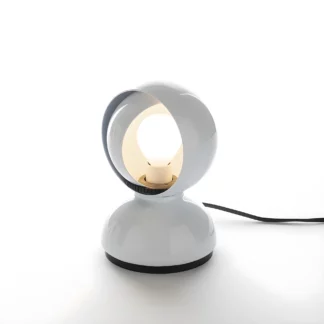 Stylowa biała lampa stołowa Eclisse Tavolo