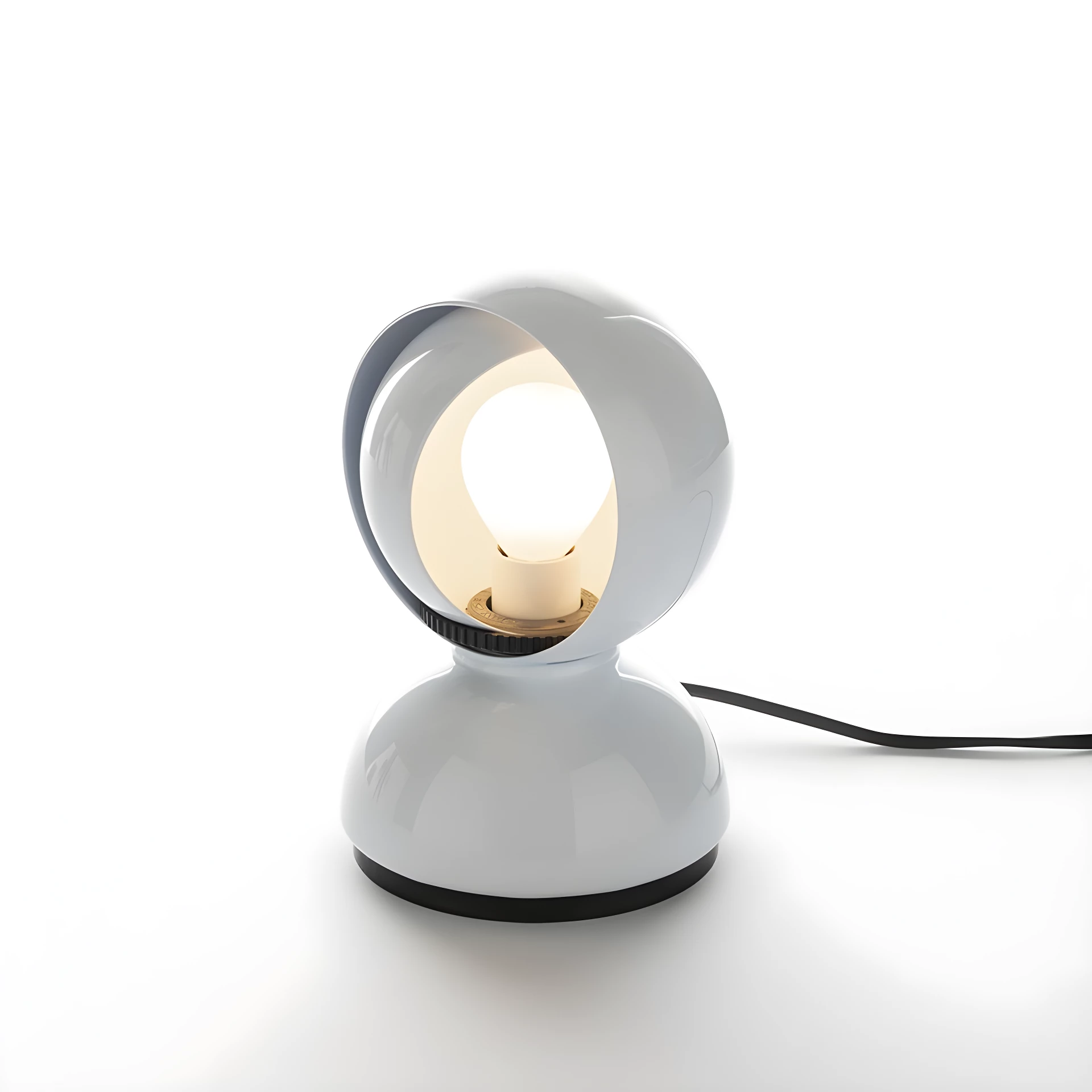 Stylowa biała lampa stołowa Eclisse Tavolo