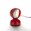 Nowoczesna czerwona lampa stołowa Eclisse Tavolo z możliwością wymiany żarówki