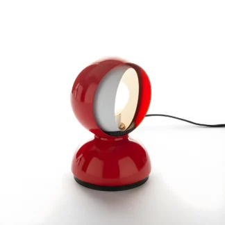 Nowoczesna czerwona lampa stołowa Eclisse Tavolo z możliwością wymiany żarówki