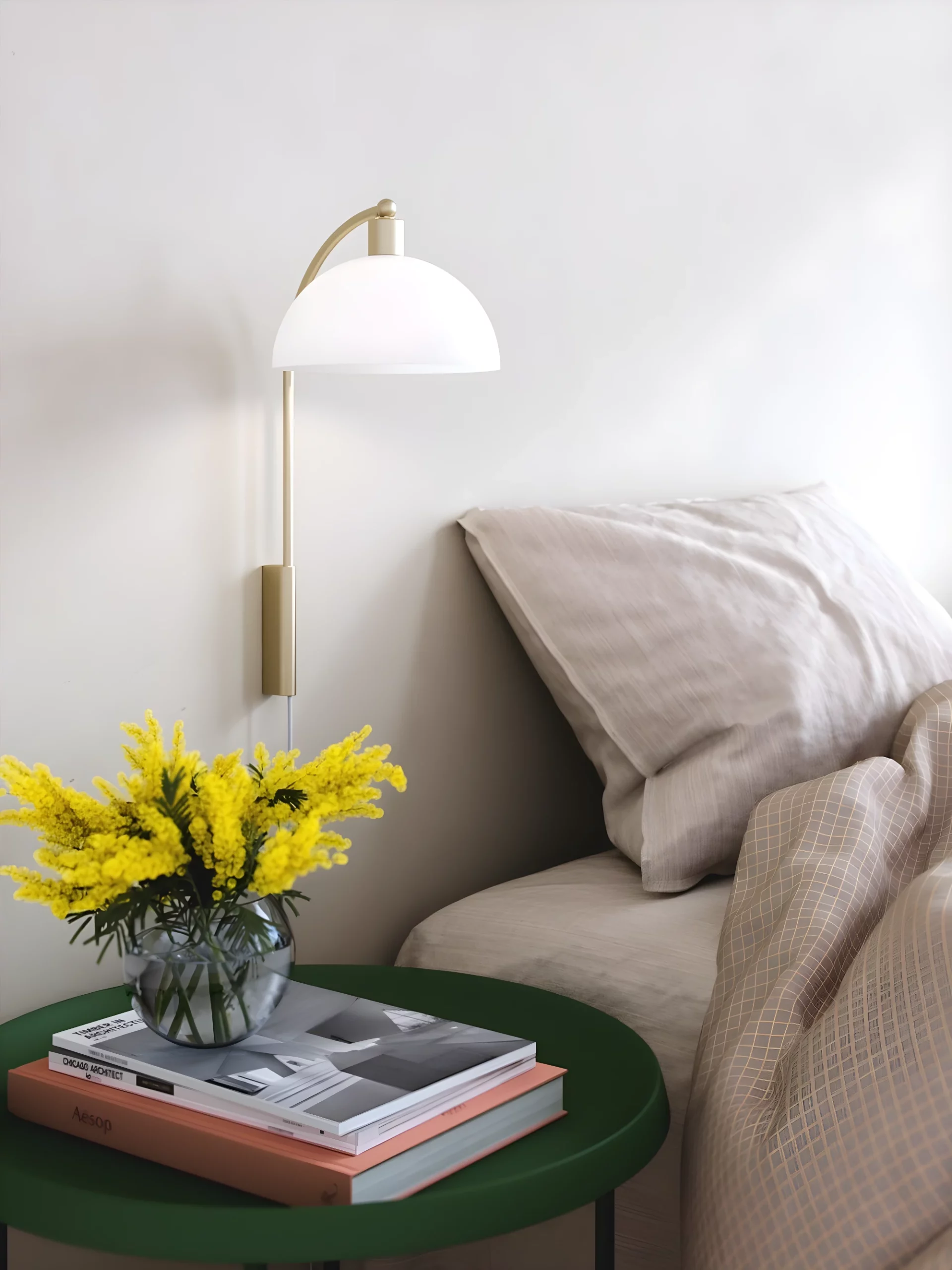 Elegancki kinkiet Ellen 2213701035 - Nordlux - biel/mosiądz