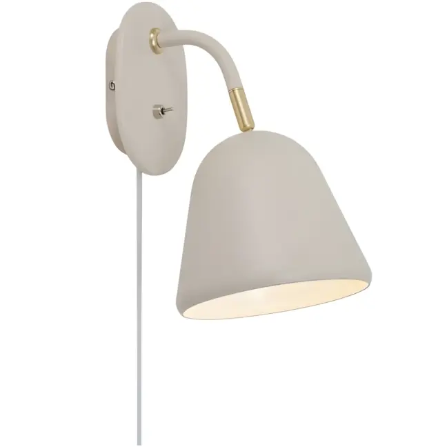 Elegancki kinkiet Fleur - Nordlux - beżowy, złote detale