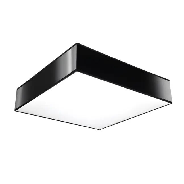 Czarna, kwadratowa lampa sufitowa Horus 25