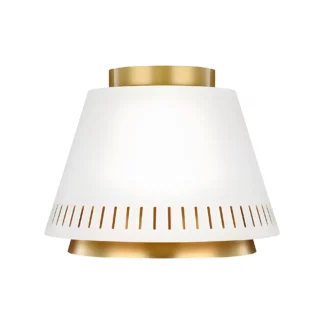 Stylowy kinkiet Carter w białym macie ze złotymi akcentami