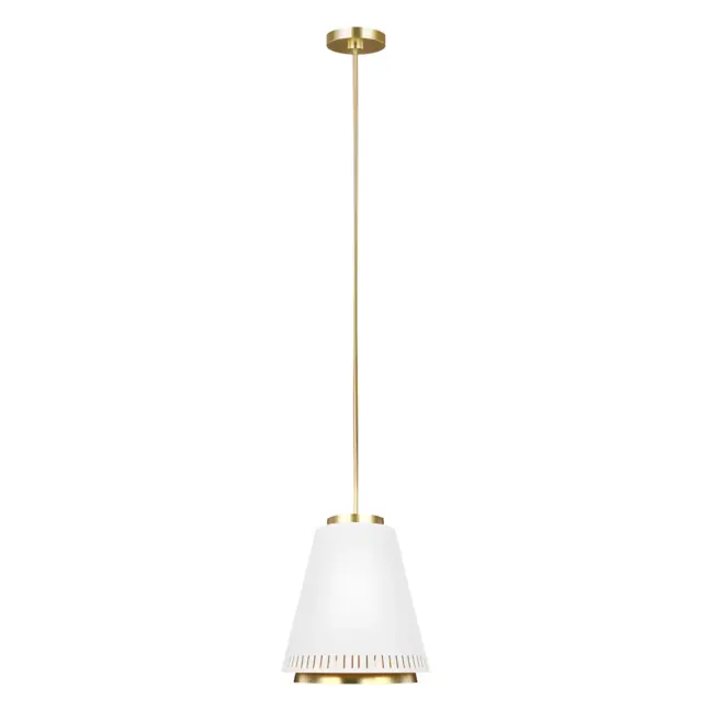 Wisząca lampa Carter B z białym kloszem