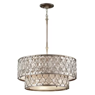 Kryształowy żyrandol Bella w polerowanym srebrnym wykończeniu