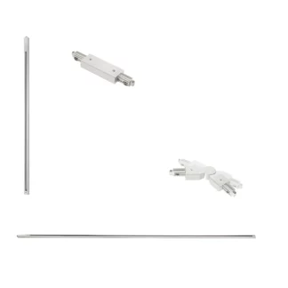 Biały zestaw szynowy Link o długości 1,8+1 m w kształcie litery "L"