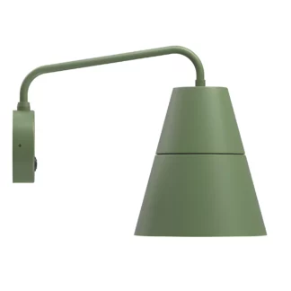 Zielony kinkiet Ili Ili z kloszem w kształcie stożka