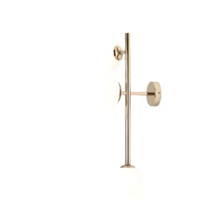 Kinkiet Dione do sypialni - szklane kule, złoty