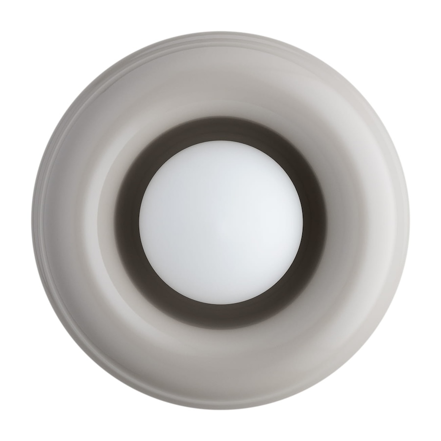 Kinkiet i plafon Tevo 19 cm szary ze szkła – owalny minimalistyczny design