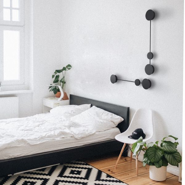 Kinkiet LED Clex 86 cm czarny – nowoczesny geometryczny design