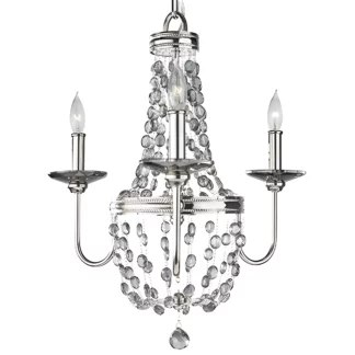 Żyrandol Luxembourg od Ardant Decor z kryształami i trzema żarówkami