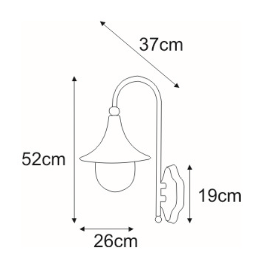 Kinkiet zewnętrzny Boston czarny IP44 E27 retro