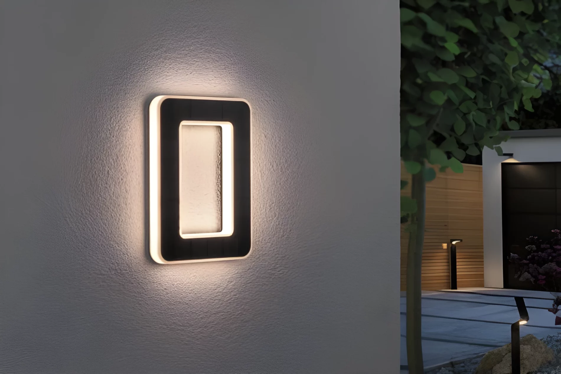 Kinkiet zewnętrzny jako numer domu - nr 0