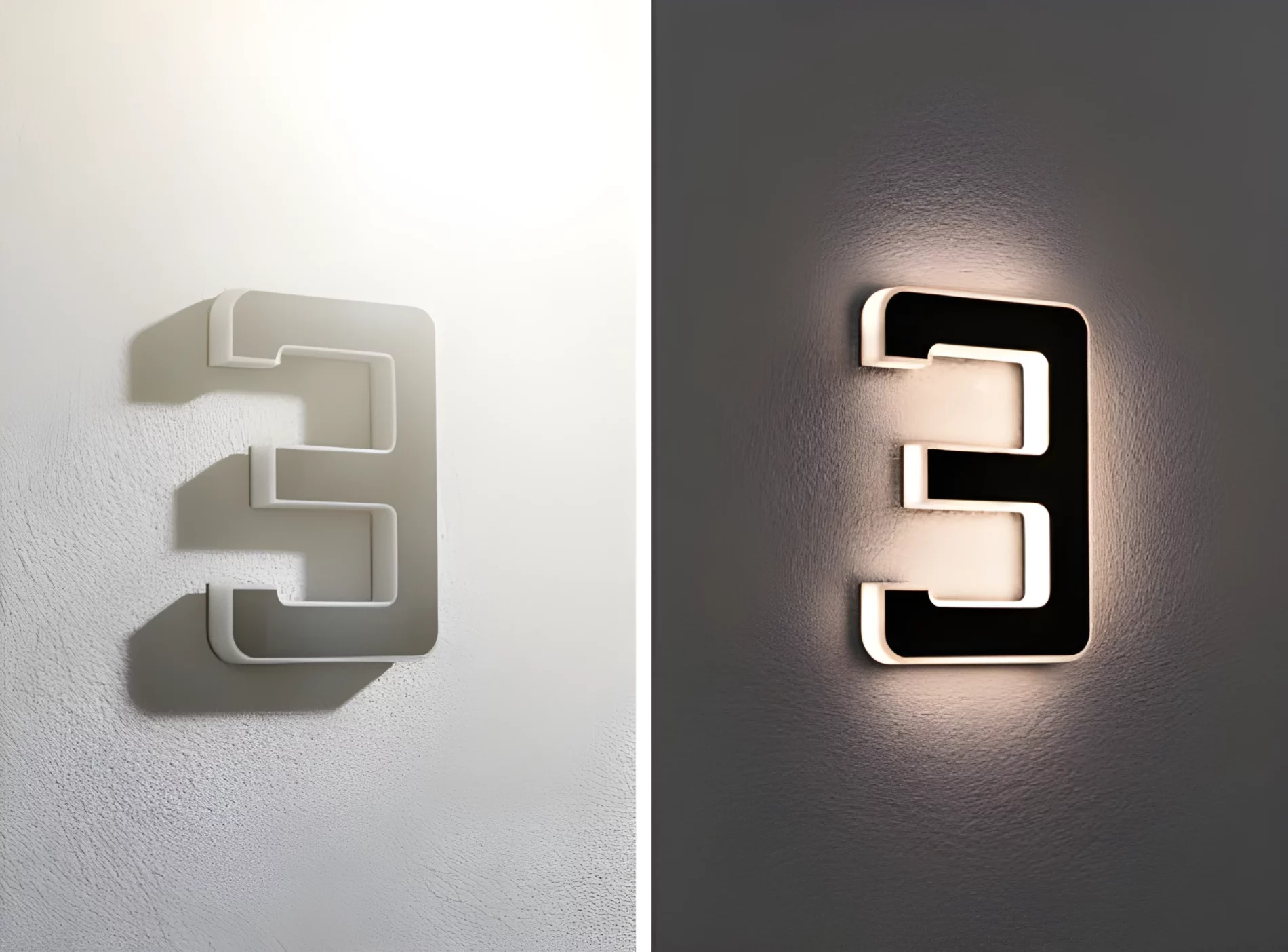 Kinkiet zewnętrzny jako numer domu - nr 3