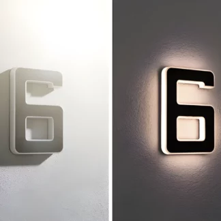 Kinkiet zewnętrzny jako numer domu - nr 6