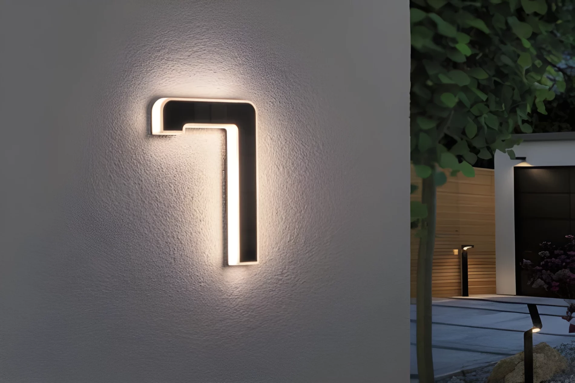 Kinkiet zewnętrzny jako numer domu - nr 7