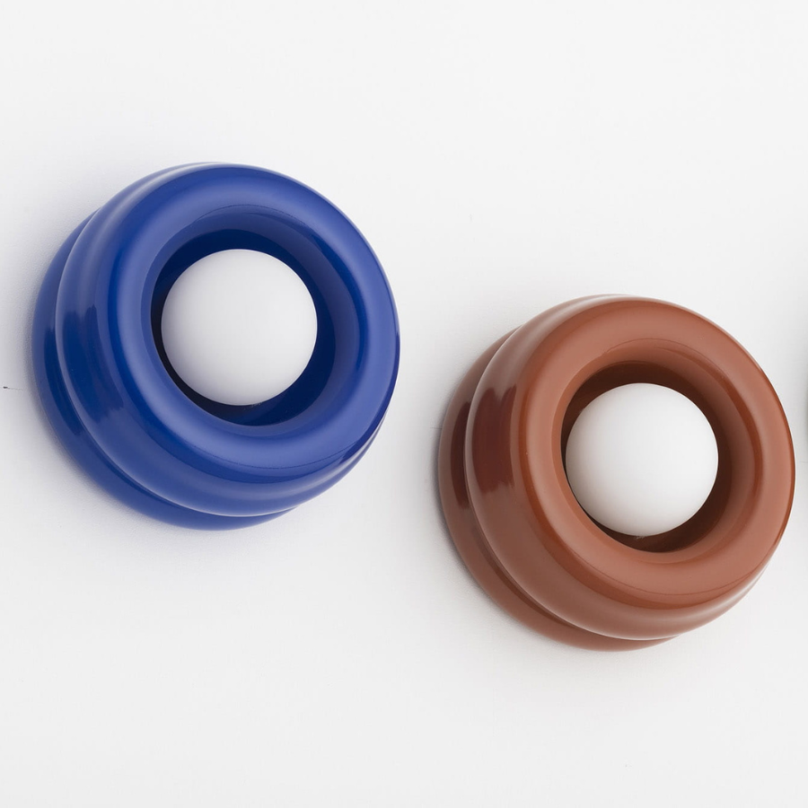 Kobaltowy kinkiet lub plafon Tevo 19 cm z mlecznym kloszem G9