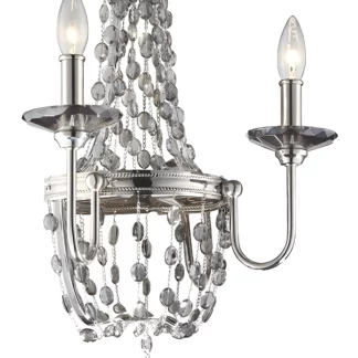 Kinkiet Luxembourg marki Ardant Decor z kryształowymi detalami i miejscem na dwie żarówki