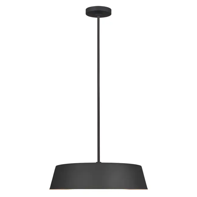 Lampa Asher płaska czarna nad stół