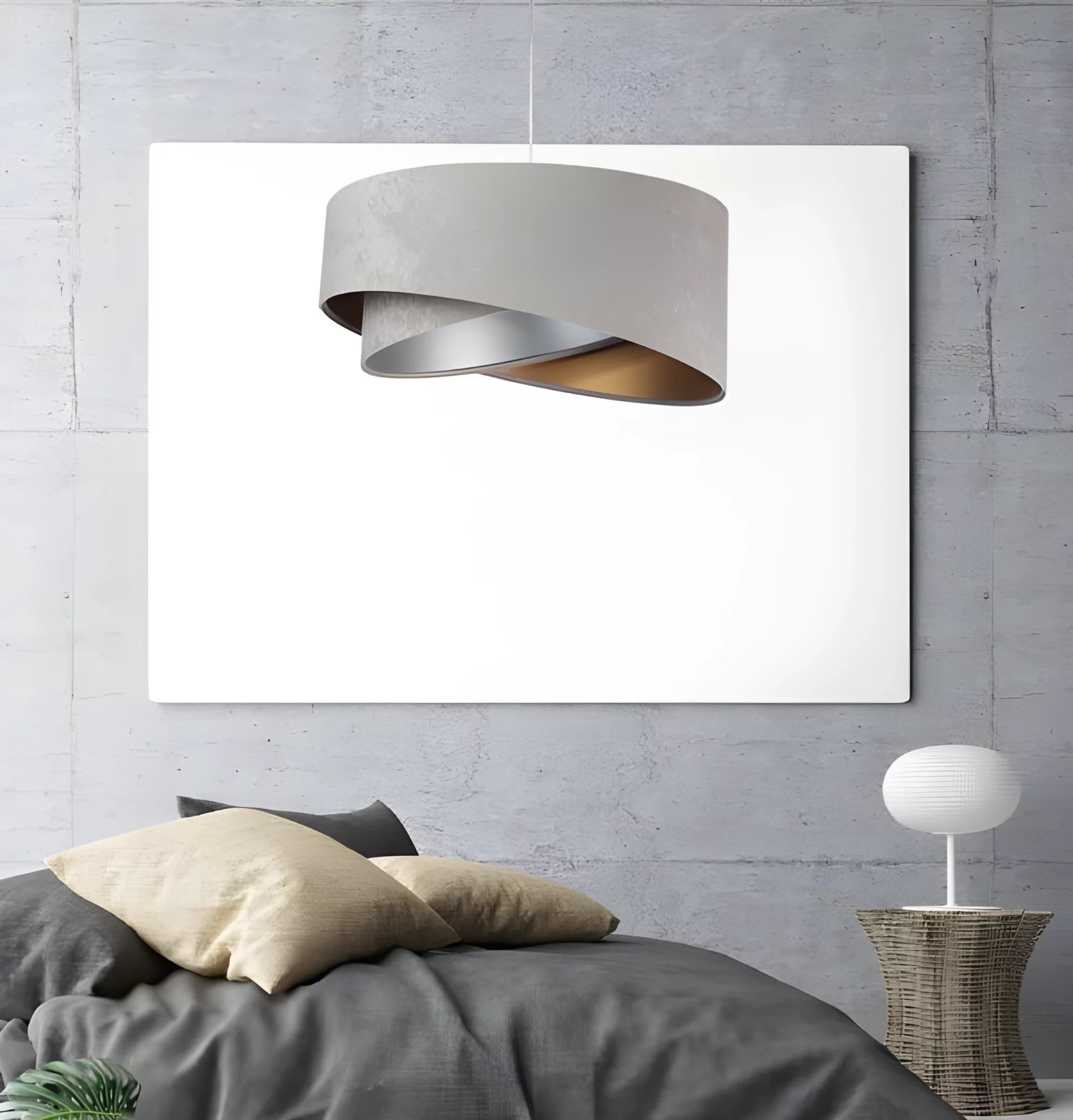 Lampa Galaxy welurowa do sypialni