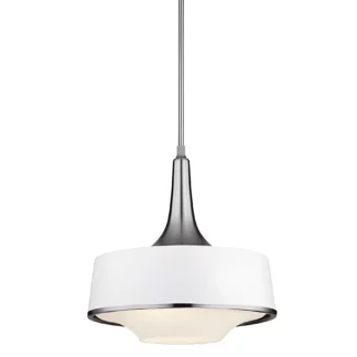 Biała, klasyczna lampa wisząca Nadia