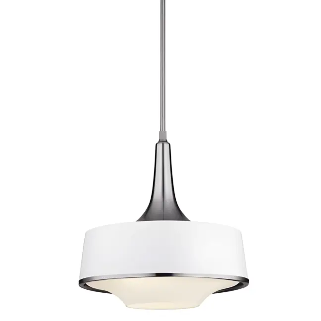 Biała, klasyczna lampa wisząca Nadia