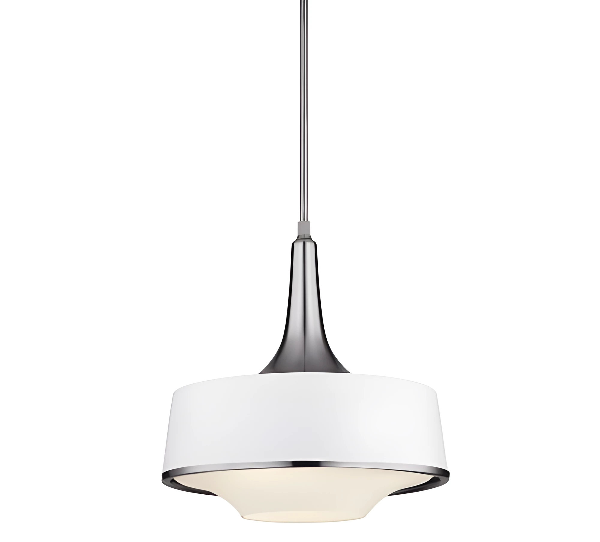 Biała, klasyczna lampa wisząca Nadia