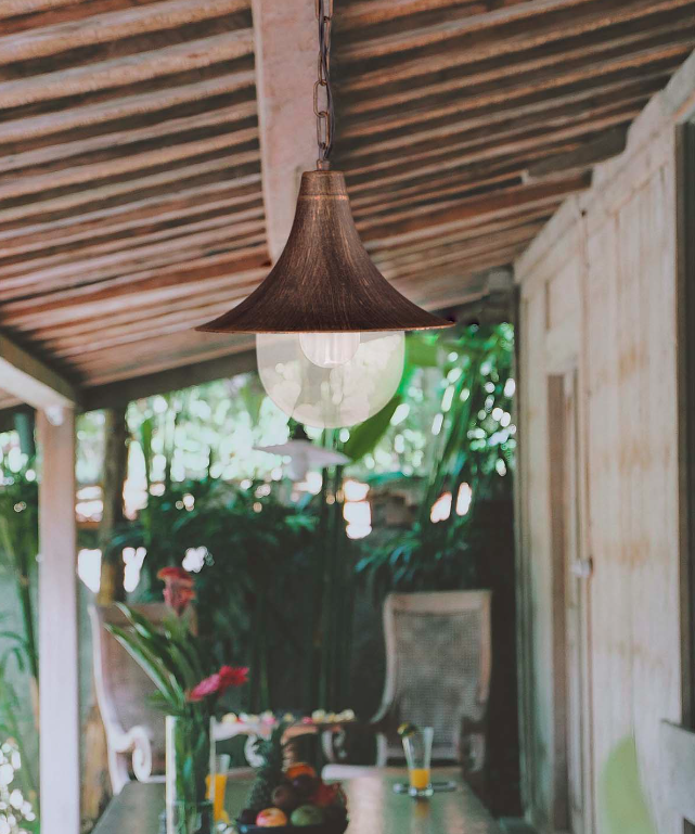 Lampa ogrodowa wisząca Boston E27 IP44 brązowa
