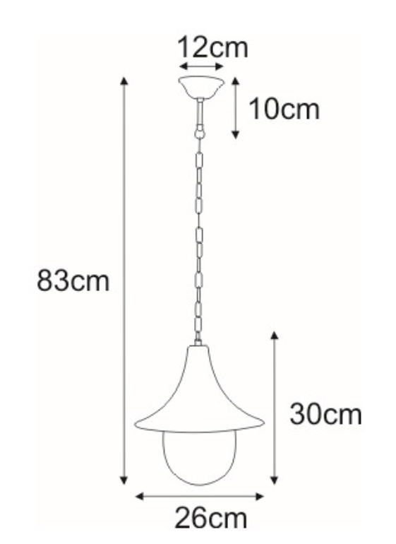 Lampa ogrodowa wisząca Boston E27 IP44 brązowa