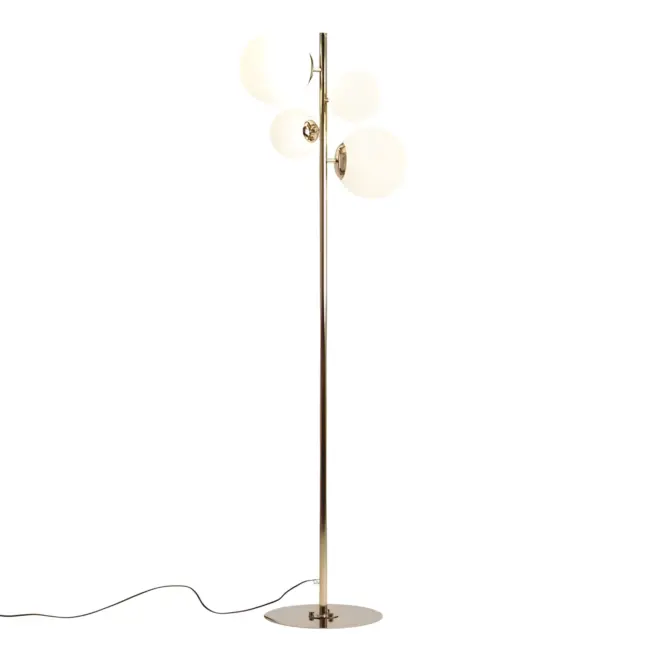 Lampa podłogowa Bloom przy sofie w salonie