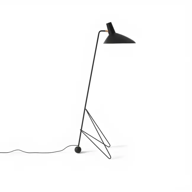 Stylowa czarna lampa podłogowa Tripod HM9